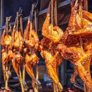 chicken, market, dinner, food, roast